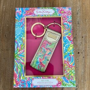 Lilly Pulitzer Vibrant Key Fob with Gold Accents
NEW in box
